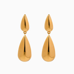 Chic Style Oversized Statement Double Teardrop Dangle Earrings