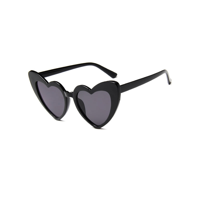 Cute HD Visual UV Protect Contrast Tinted Heart Shaped Sunglasses