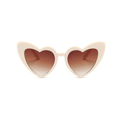 Cute HD Visual UV Protect Contrast Tinted Heart Shaped Sunglasses