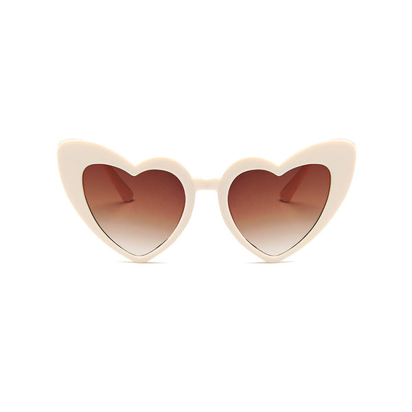 Cute HD Visual UV Protect Contrast Tinted Heart Shaped Sunglasses