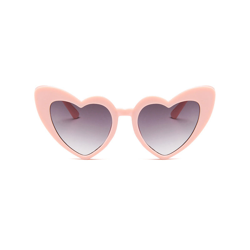 Cute HD Visual UV Protect Contrast Tinted Heart Shaped Sunglasses