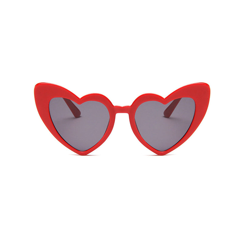 Cute HD Visual UV Protect Contrast Tinted Heart Shaped Sunglasses