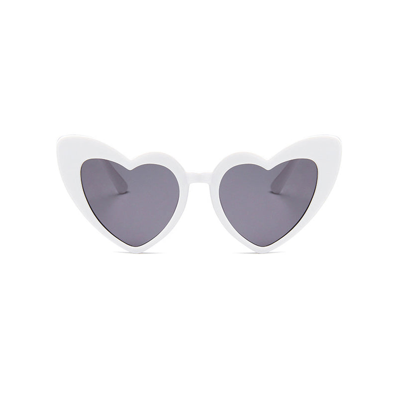 Cute HD Visual UV Protect Contrast Tinted Heart Shaped Sunglasses