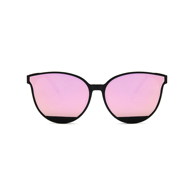 Unique HD Anti Glare UV Protection Color Block Tinted Cat Eye Sunglasses