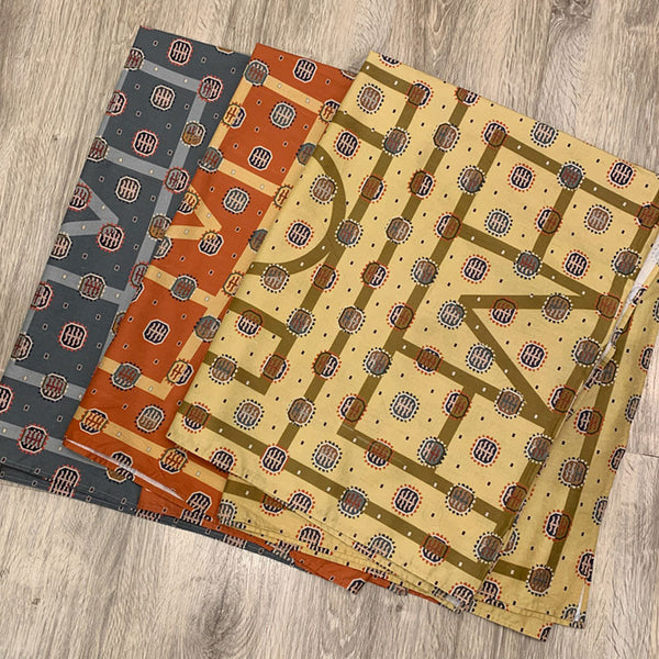 Bohemian Style Geometric Print Cotton Blend Scarf - Yellow